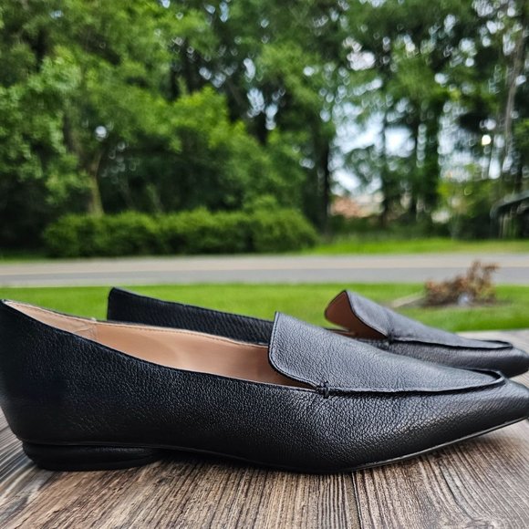 Franco Sarto Belamour Slip On Leather Loafers Shoes Flats Size US 7 Pointed Toe - Picture 10 of 11